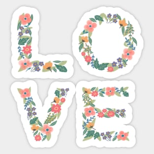 Spring Floral Love Sticker